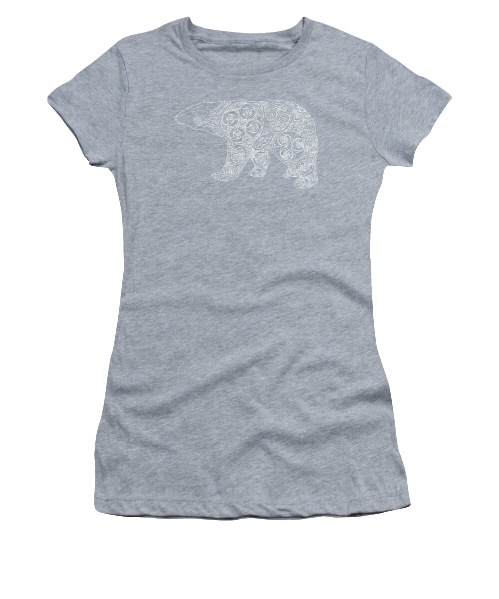 Artoffoxvox Women's T-Shirt featuring the photograph Celtic Polar Bear by Kristen Fox