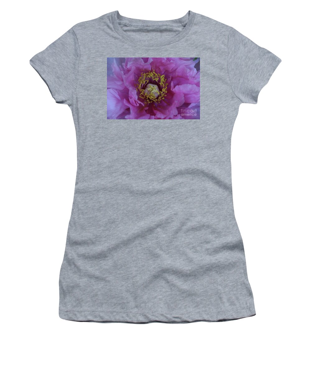 Floral Women's T-Shirt featuring the photograph Center of the Attention by Yumi Johnson