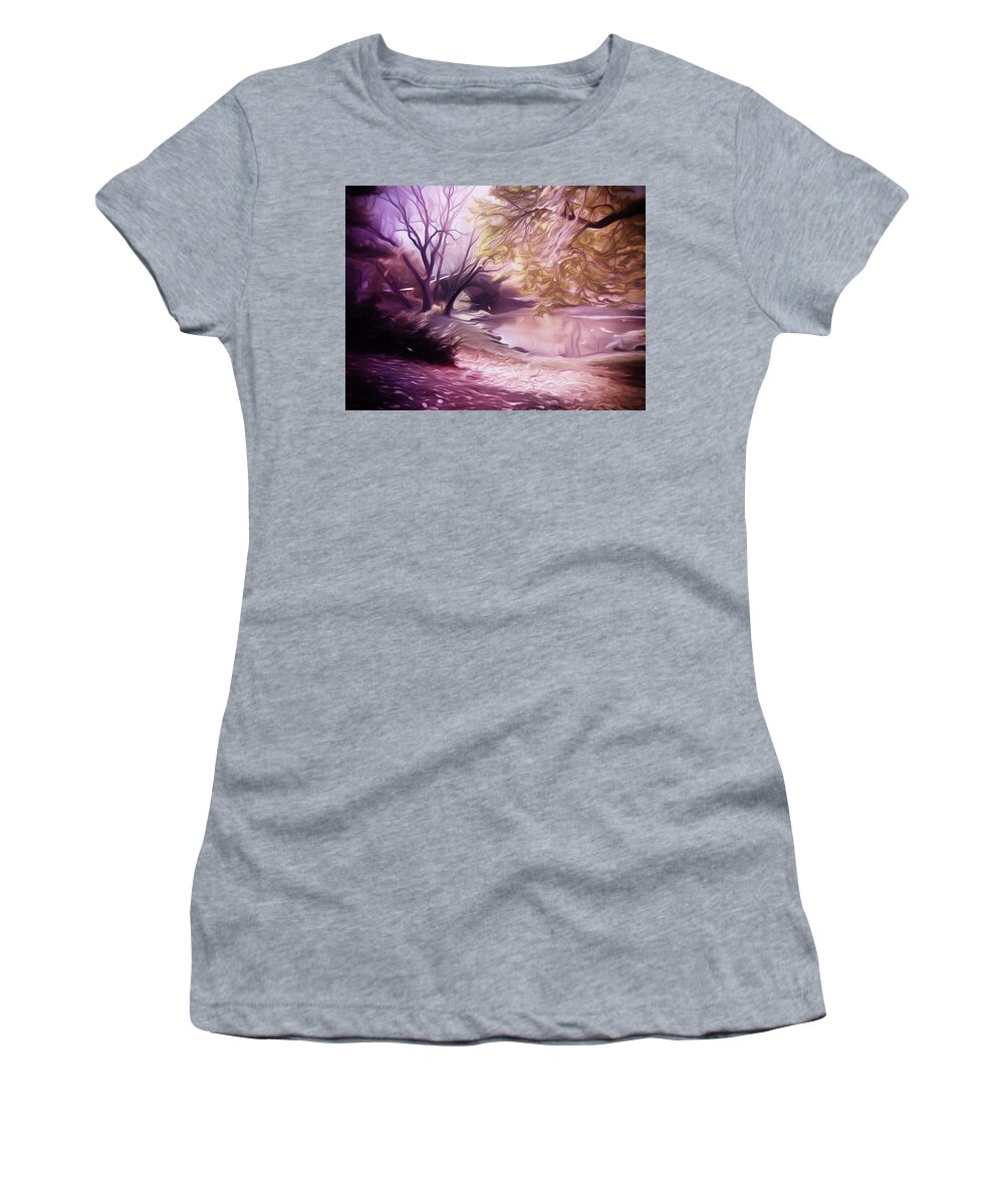 Central Park Women's T-Shirt featuring the digital art Central Park by Carol Crisafi