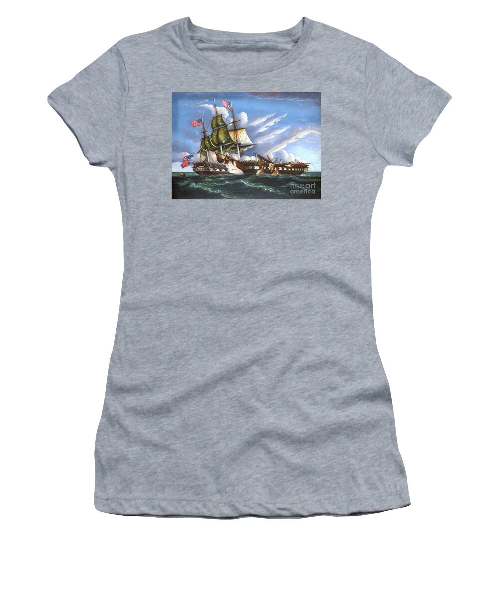 1845 Women's T-Shirt featuring the painting Chambers - The Constitution. by Granger