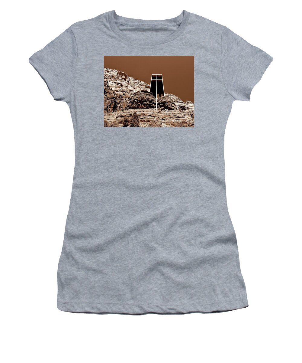 Sedona Arizona Women's T-Shirt featuring the photograph Chapel of the Holy Cross by Michael Ramsey