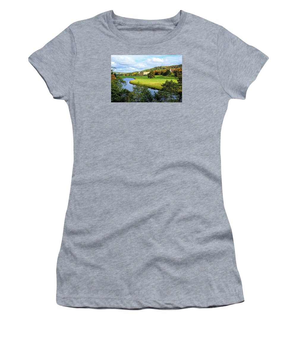 Chatsworth House Women's T-Shirt featuring the photograph Chatsworth House View by David Birchall