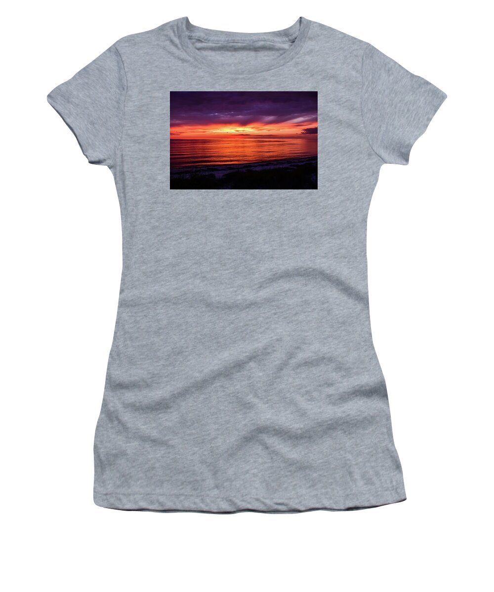 Chesapeake Women's T-Shirt featuring the photograph Chesapeake Bay Sunset by Nicole Lloyd