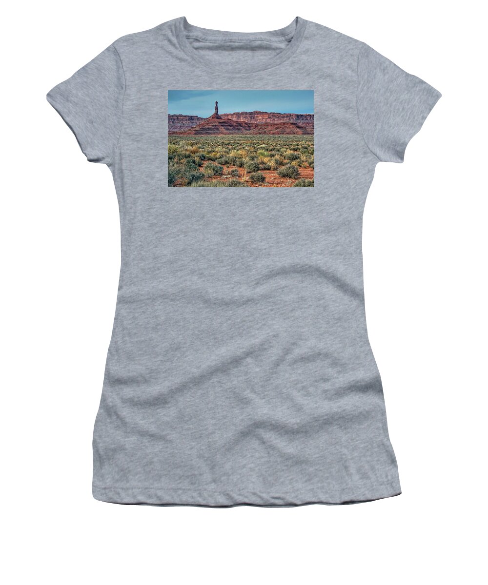 Utah Women's T-Shirt featuring the photograph Chimney - Valley of the Gods - Utah by Nikolyn McDonald