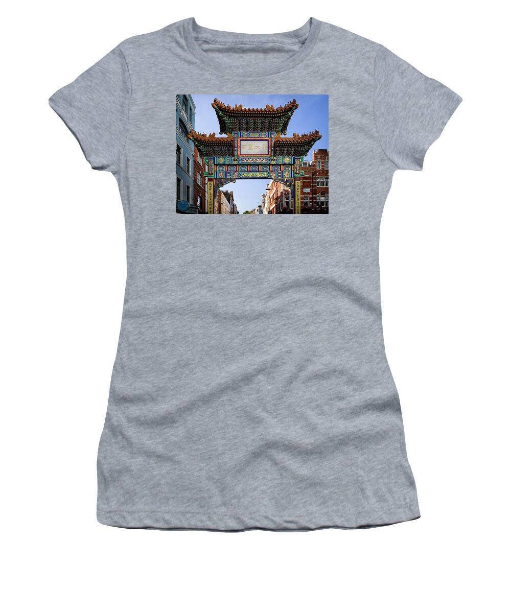 Soho Women's T-Shirt featuring the photograph China Town London by Shirley Mitchell