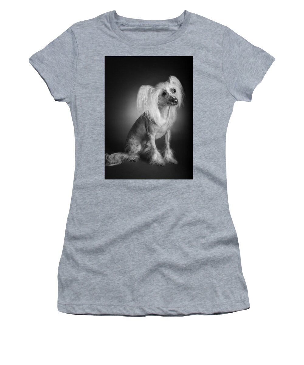 Dog Women's T-Shirt featuring the photograph Chinese Crested - 03 by Larry Carr