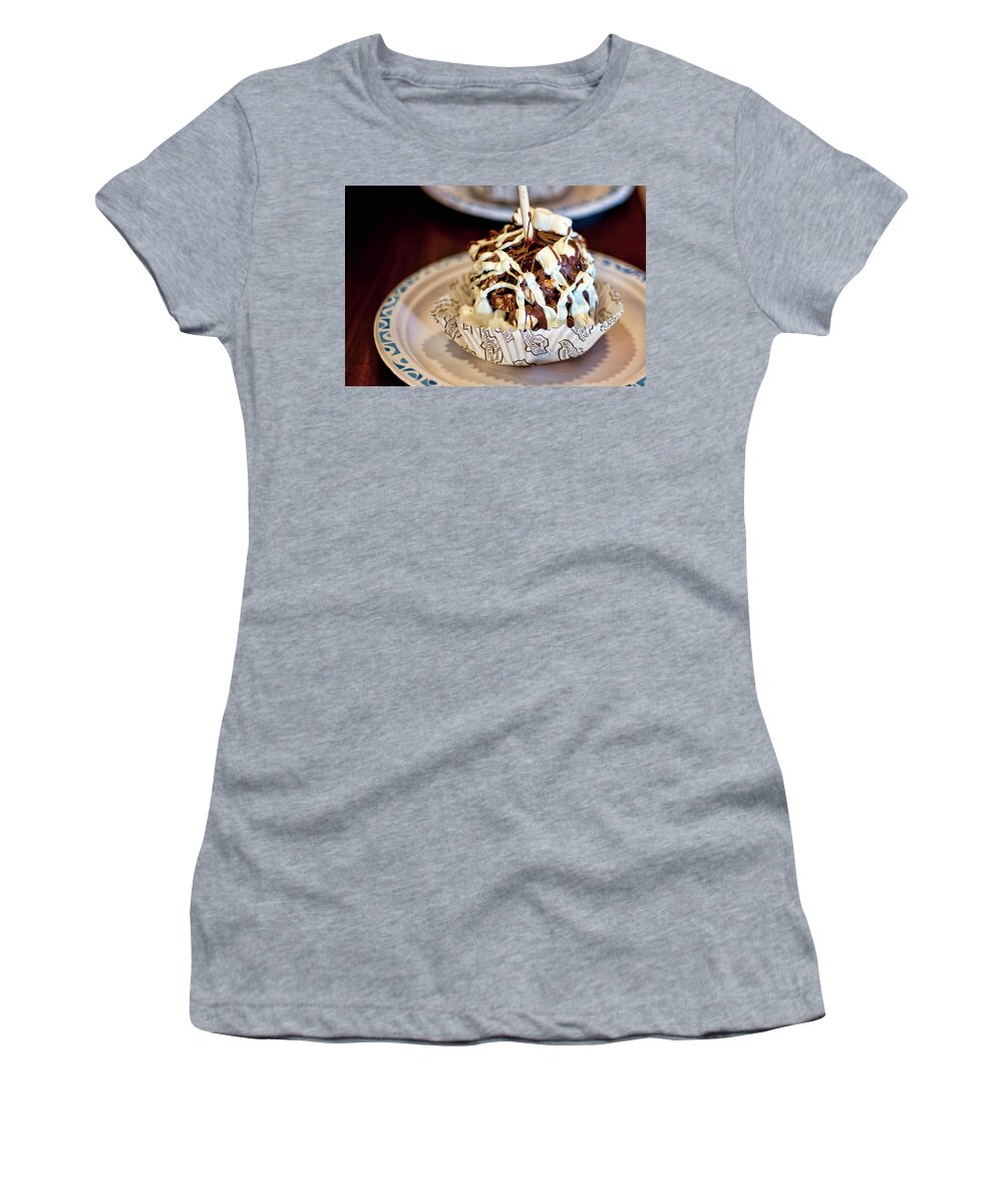 Food Women's T-Shirt featuring the photograph Chocolate Caramel Apple by Dan McManus