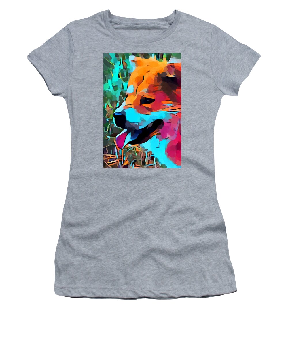 Chow Chow Women's T-Shirt featuring the painting Chow Chow by Chris Butler