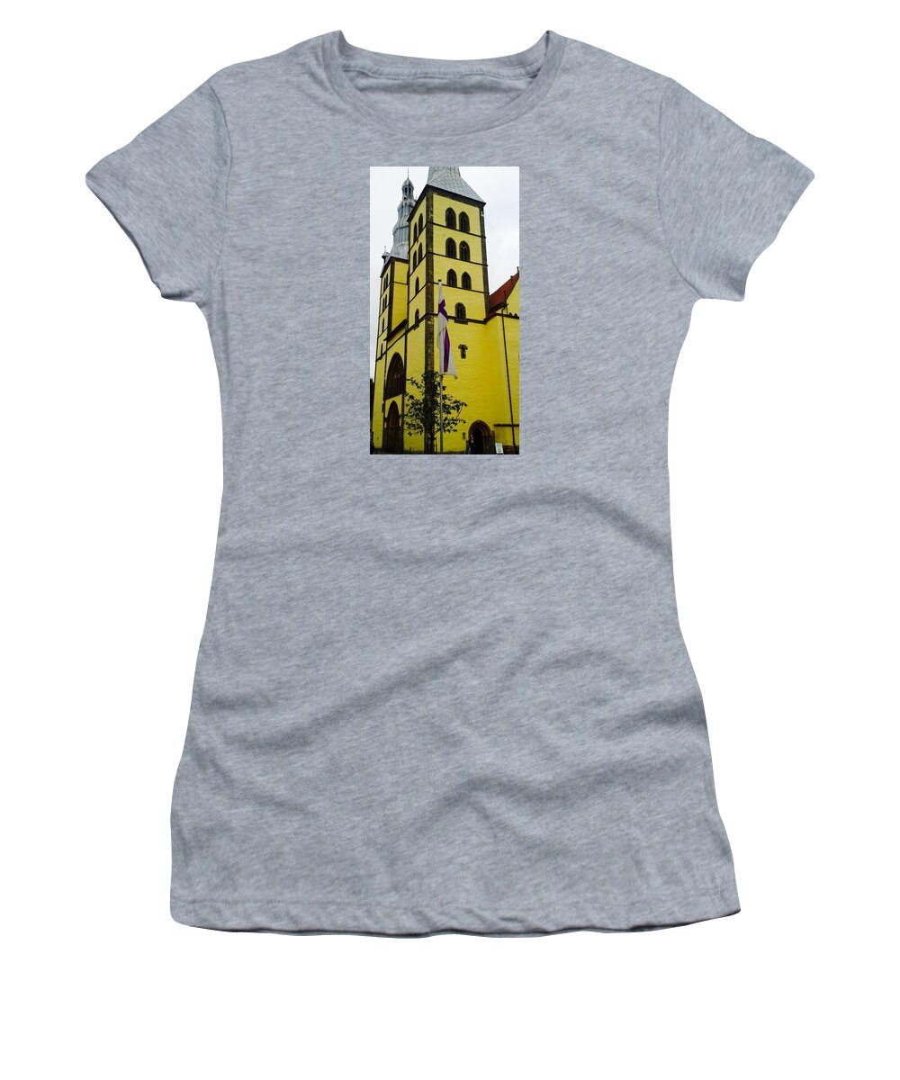 Yellow Women's T-Shirt featuring the photograph Church by Julija Jules