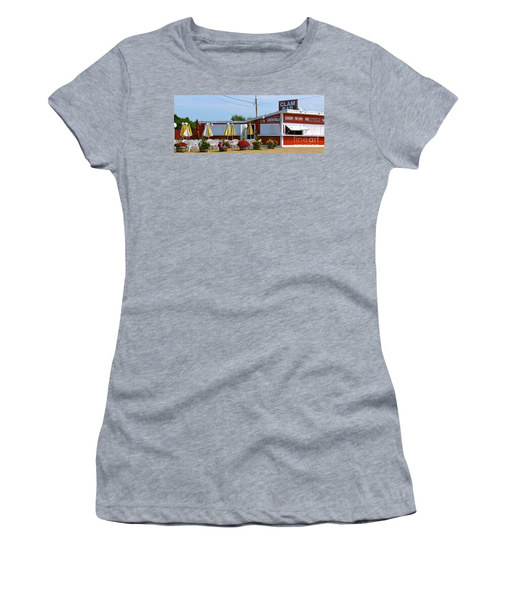 Beachy Women's T-Shirt featuring the photograph Clam Bar by Beth Saffer
