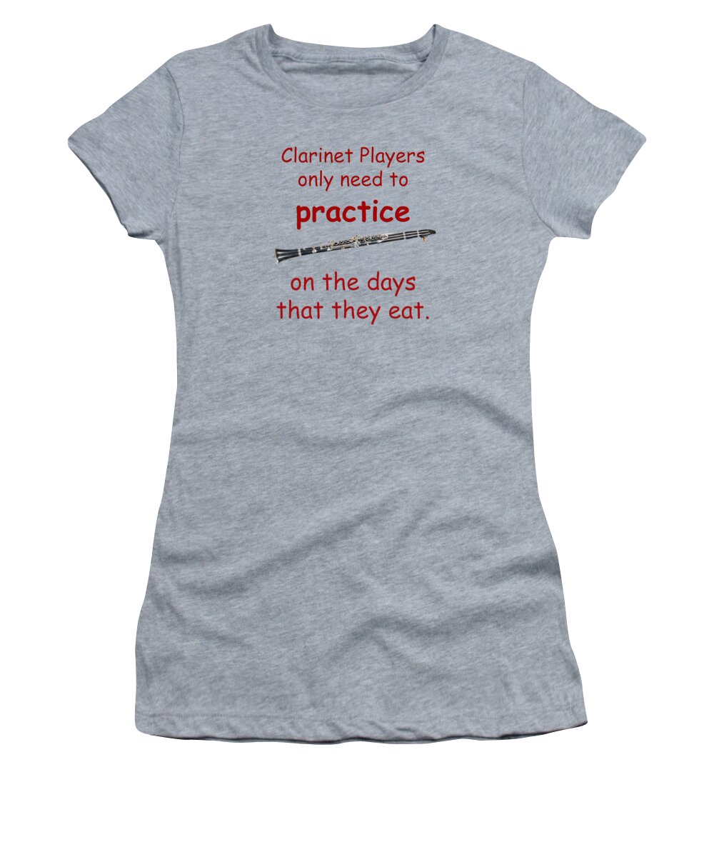Clarinets Women's T-Shirt featuring the photograph Clarinets Practice When they Eat by M K Miller