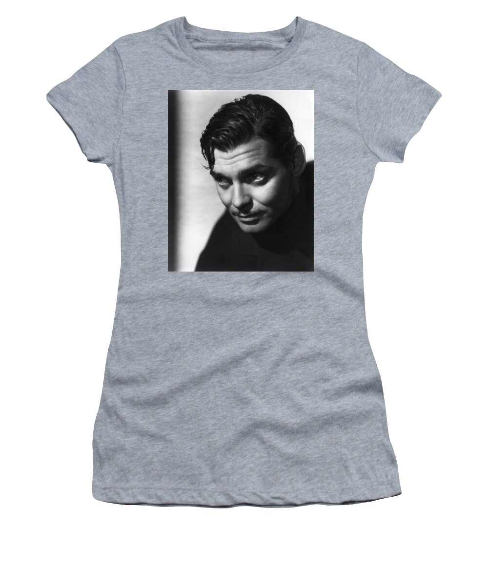 Clark Gable Women's T-Shirt featuring the photograph Clark Gable by Vintage Collectables