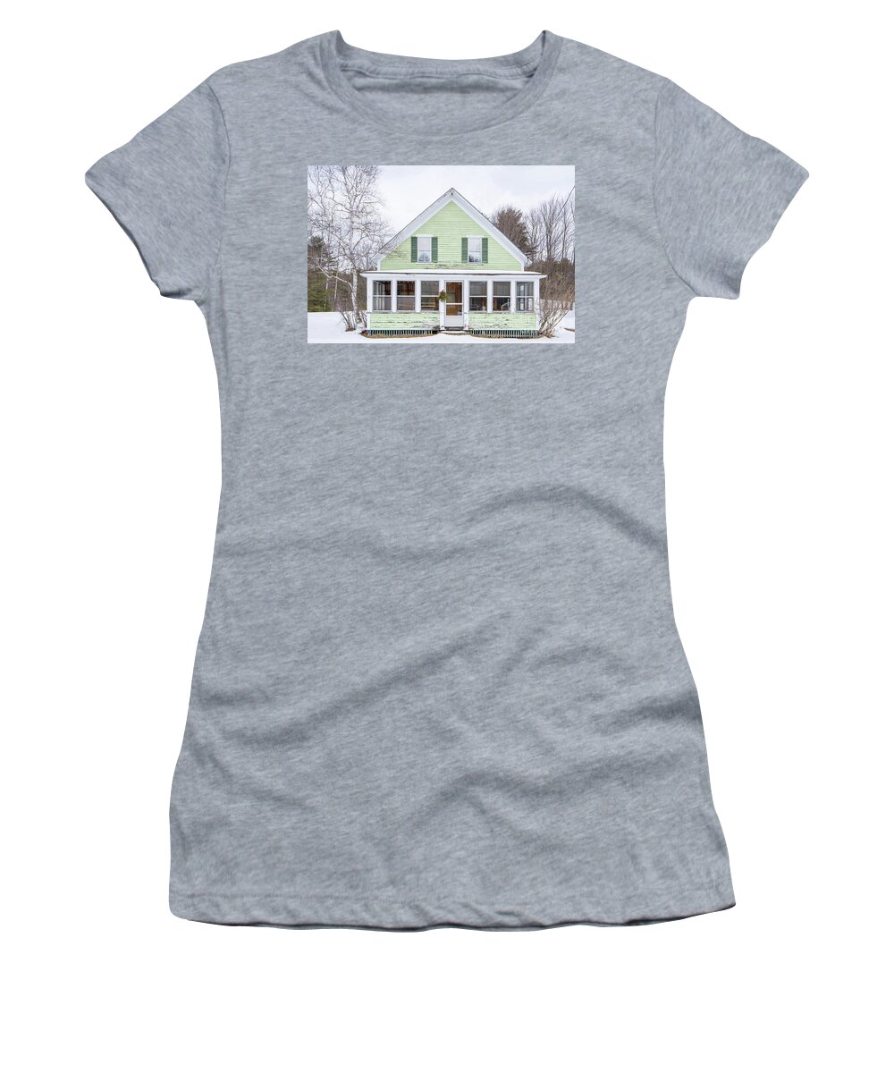 New England Women's T-Shirt featuring the photograph Classic New Englander Home by Edward Fielding