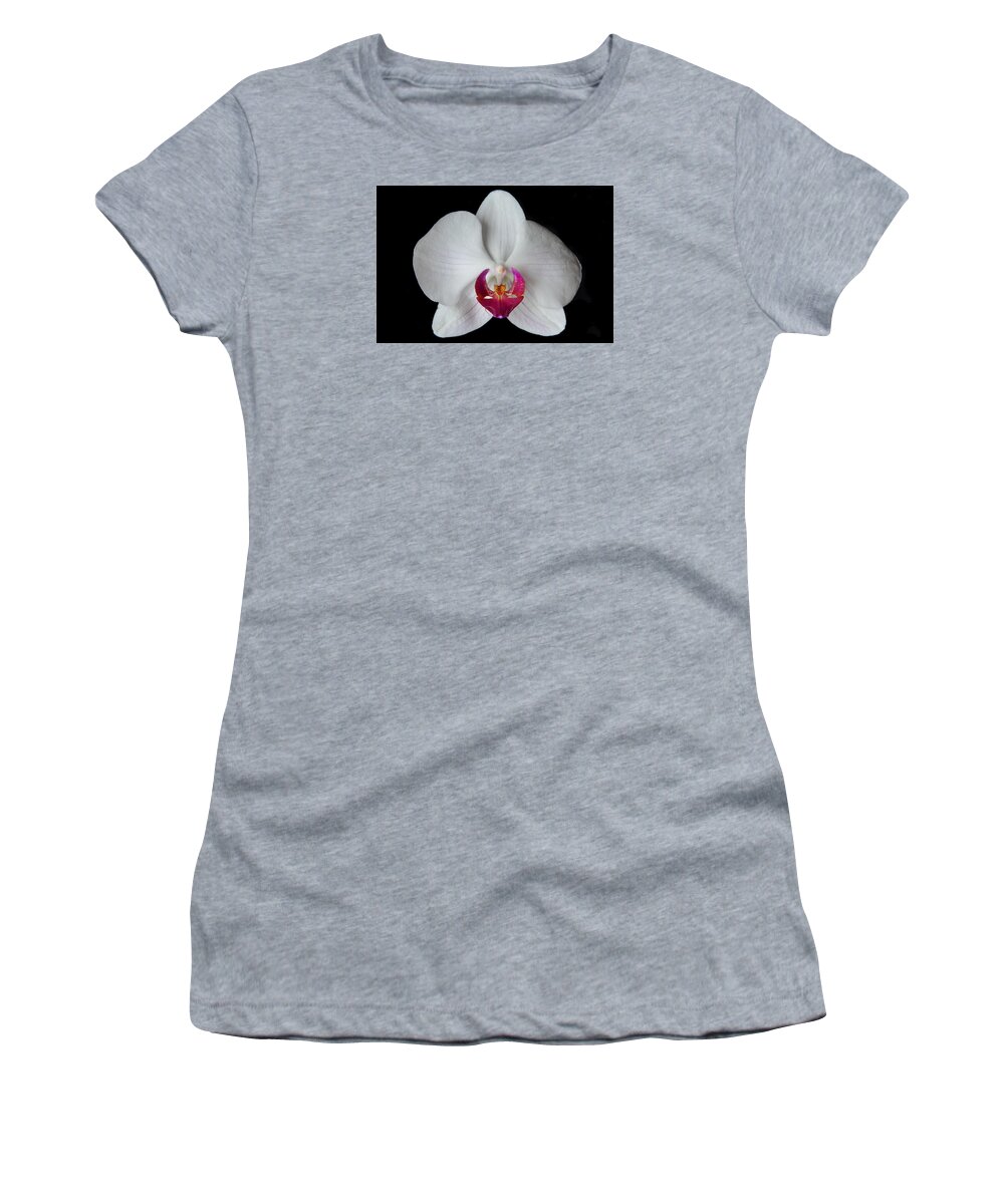 Orchid Women's T-Shirt featuring the photograph Classic White Orchid by Terence Davis