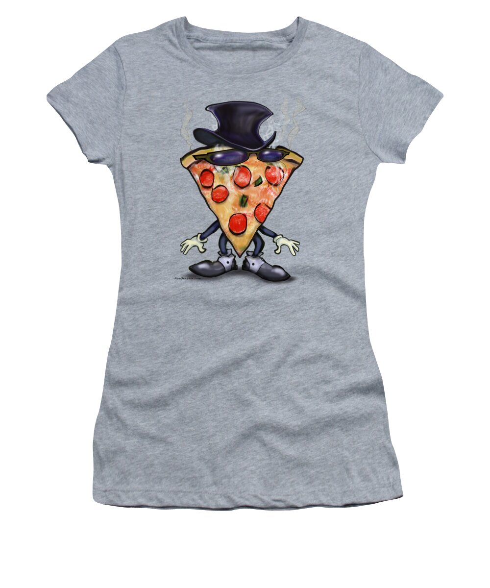 Pizza Women's T-Shirt featuring the digital art Classy Pizza by Kevin Middleton