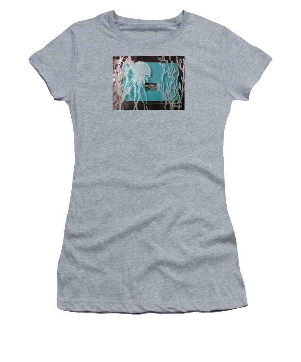 Blue Women's T-Shirt featuring the photograph Clearly by Alone Larsen