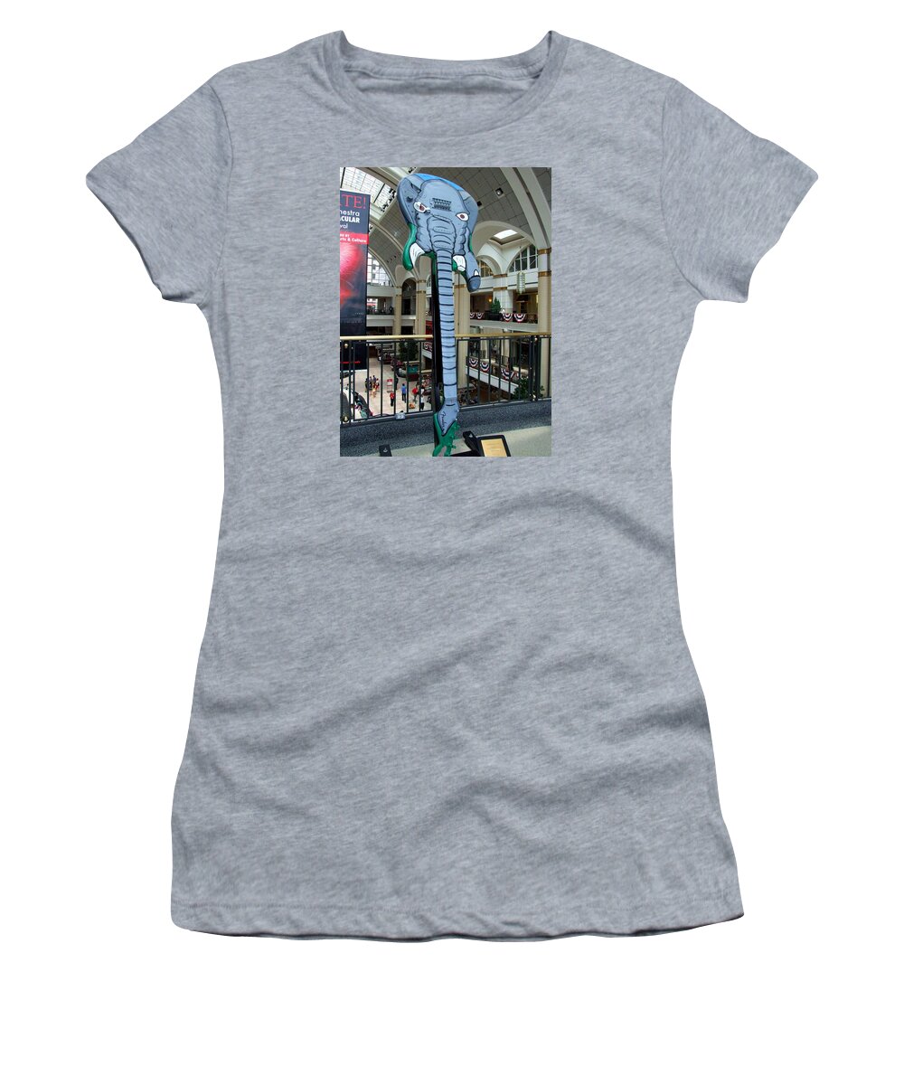 Cleveland Tower City Guitar I Women's T-Shirt featuring the photograph Cleveland Tower City Guitar I by Michiale Schneider