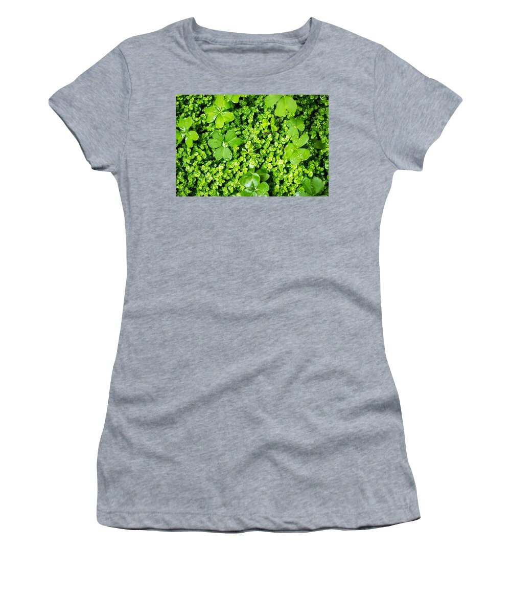 Lush Vegetation Women's T-Shirt featuring the photograph Lush Green Soothing Organic Sense by John Williams