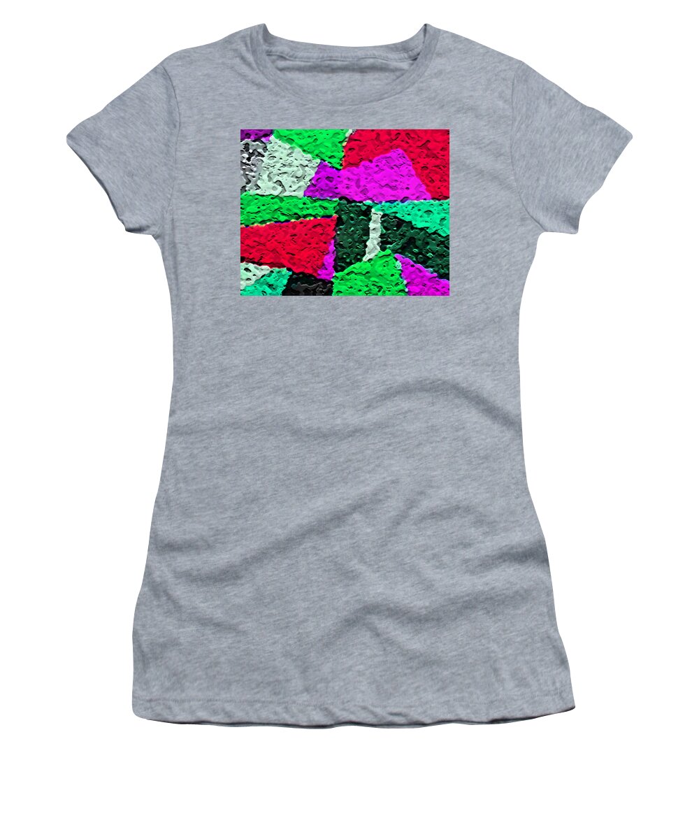 Abstract Digital Women's T-Shirt featuring the digital art Closing Time Digital Detail 4 by Dick Sauer