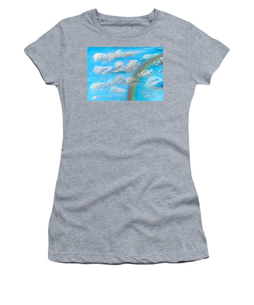Clouds Women's T-Shirt featuring the painting Cloud Busting by David Bigelow