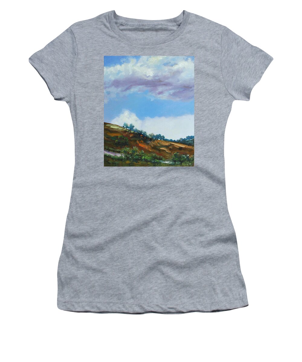Sky Women's T-Shirt featuring the painting Clouds by Rick Nederlof