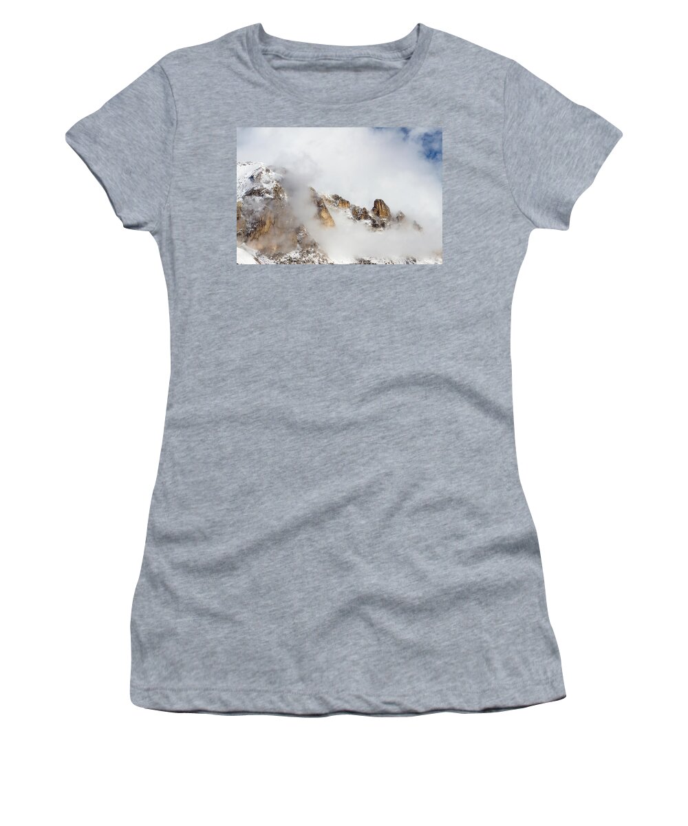 Mountain Landscape Women's T-Shirt featuring the photograph Cloudy landscape by Paul MAURICE