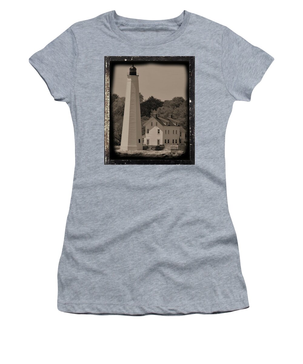 Lighthouse Women's T-Shirt featuring the photograph Coastal Lighthouse 2 by Charles HALL