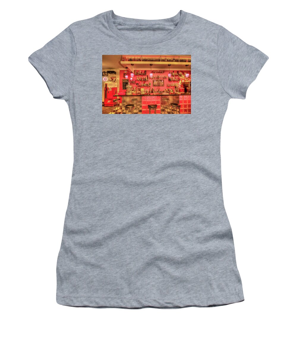 Coca Cola Women's T-Shirt featuring the photograph Coca Cola Bar Room by George Kenhan