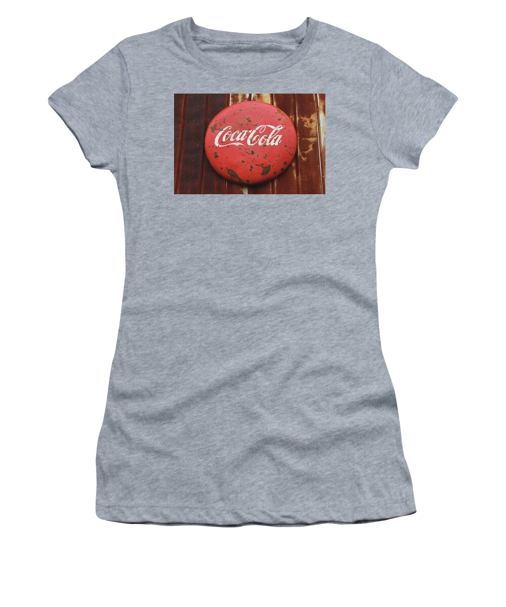 Coco Cola Sign Vintage Women's T-Shirt featuring the photograph Coca Cola Vintage Sign by Sandi OReilly