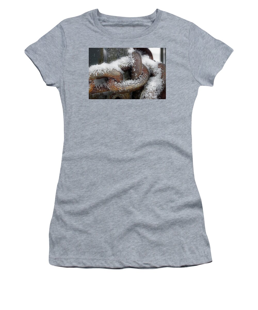 Chain Women's T-Shirt featuring the photograph Cold Steel by Mike Eingle