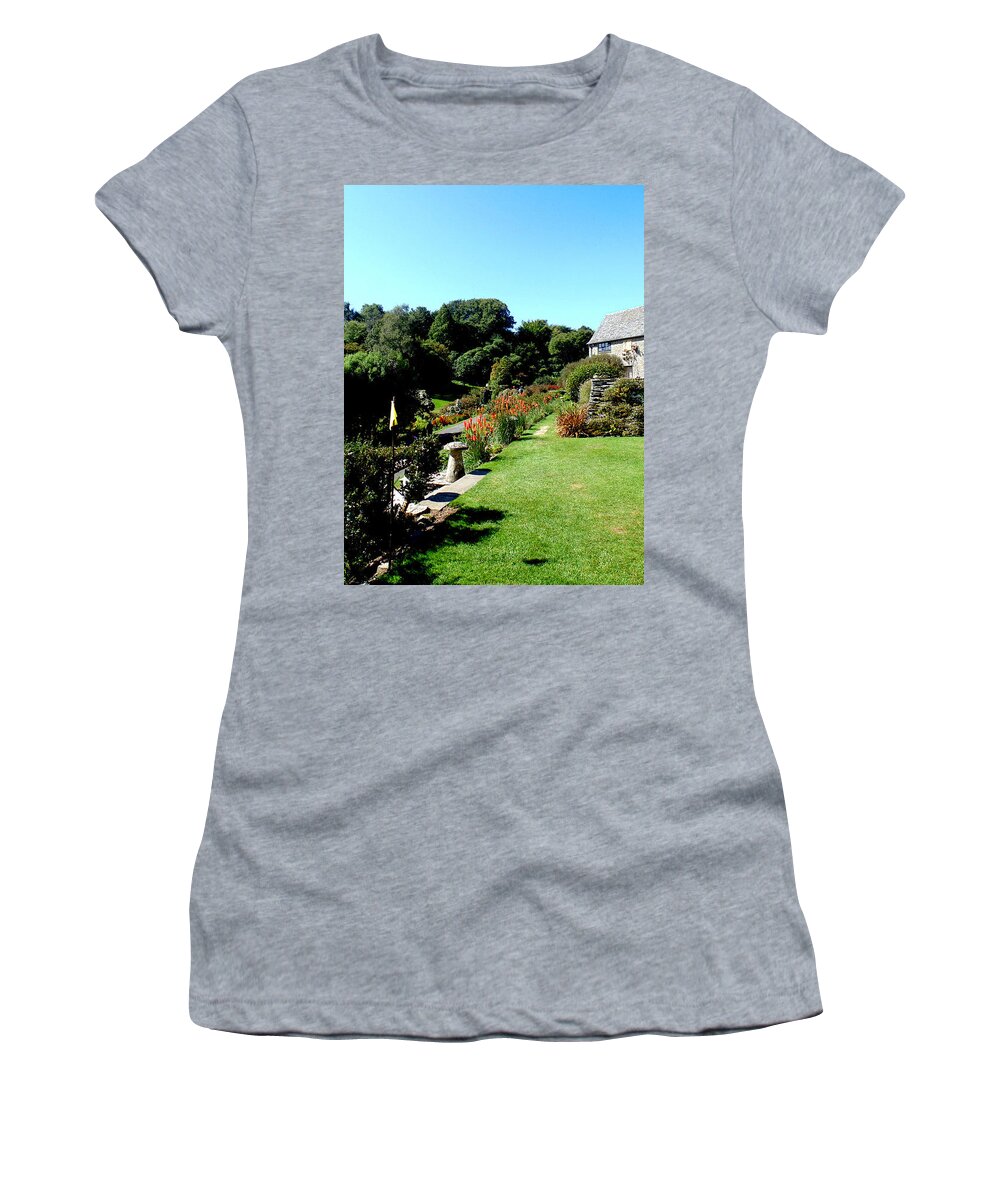 Coleton Fishacre Women's T-Shirt featuring the photograph Coleton Fishacre House And Gardens, Devon, United Kingdom by Mackenzie Moulton