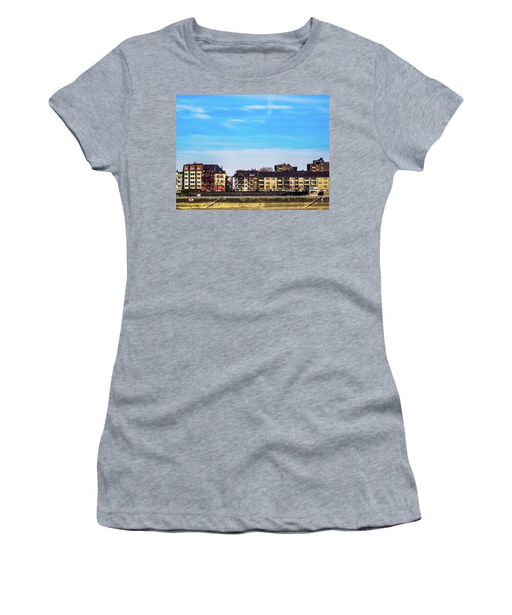 Houses Women's T-Shirt featuring the photograph Cologne City by Cesar Vieira