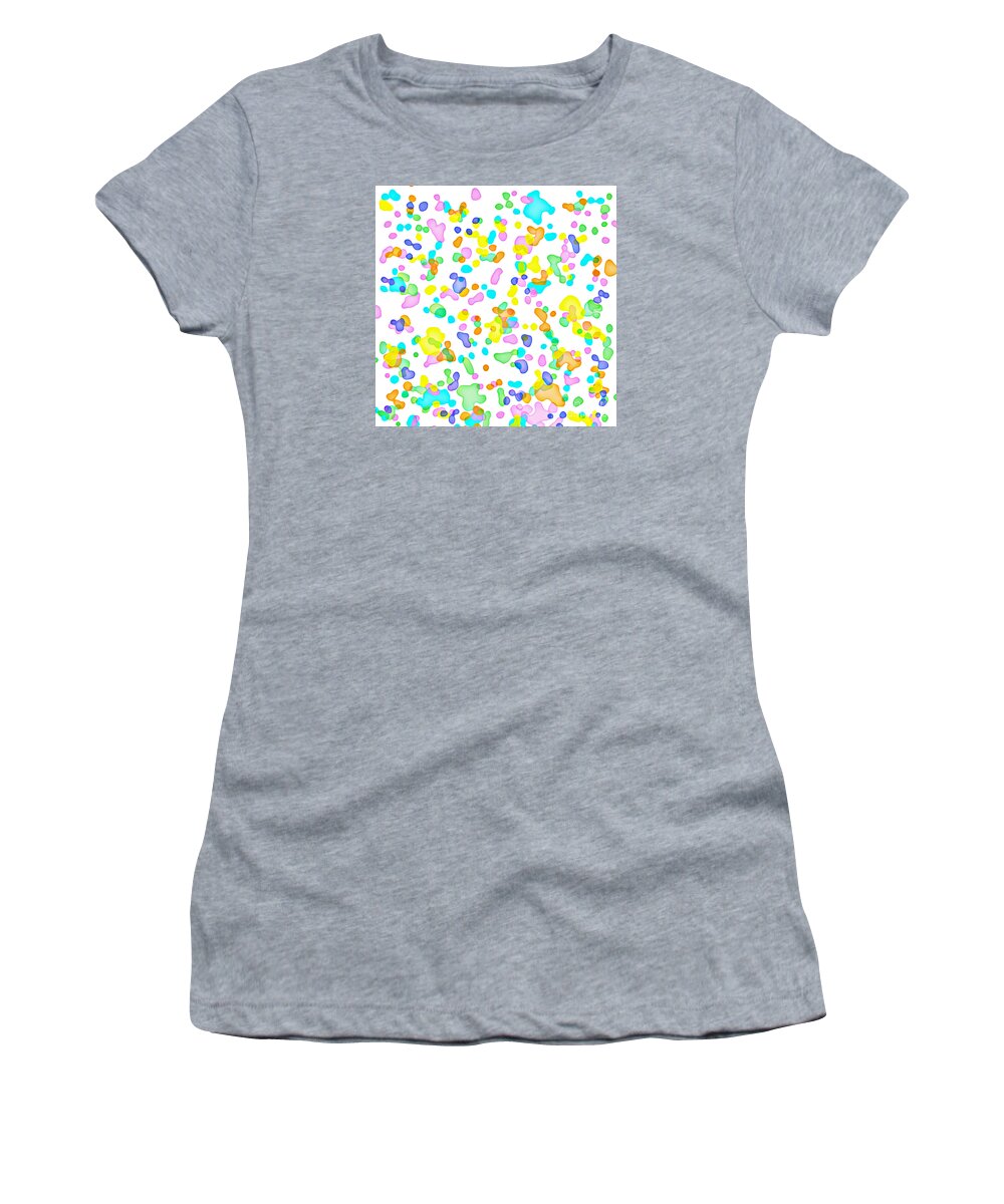 Abstract Women's T-Shirt featuring the digital art Color Blots by Susan Stevenson