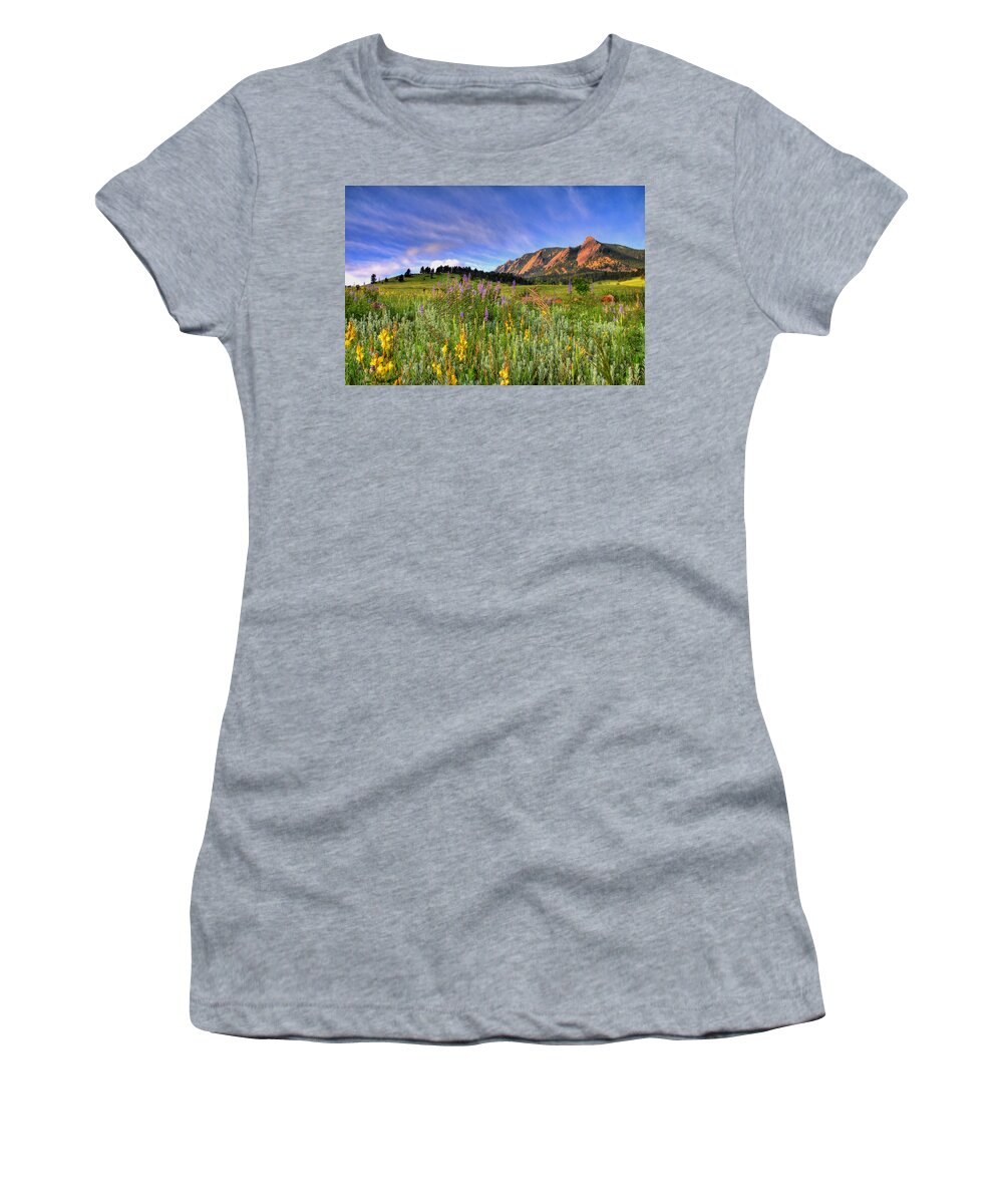 Colorado Women's T-Shirt featuring the photograph Colorado Wildflowers by Scott Mahon