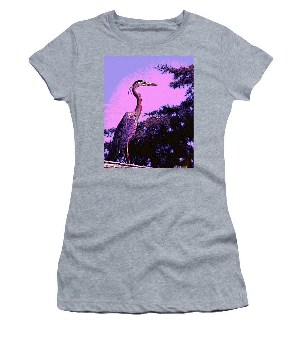 Heron Women's T-Shirt featuring the photograph Colorful Heron by April Burton