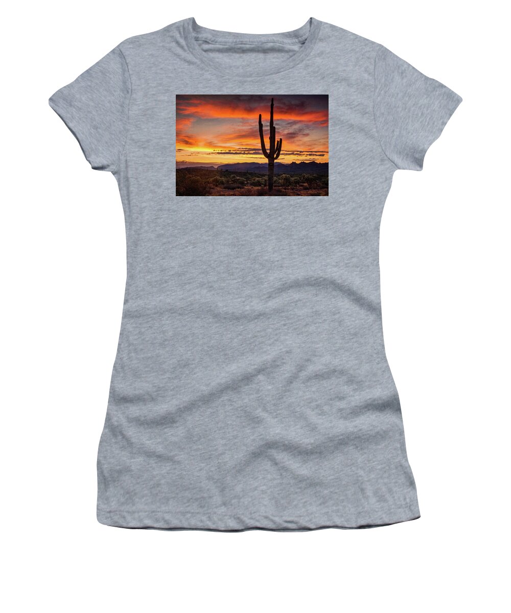 Sunrise Women's T-Shirt featuring the photograph Colorful Morning To You by Saija Lehtonen