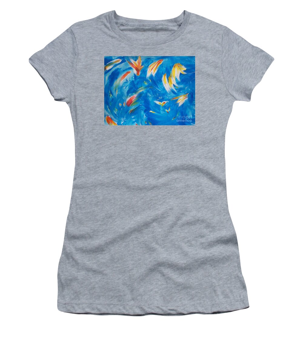 Goddesses Women's T-Shirt featuring the painting Colors of The Wind by Tonya Merrick