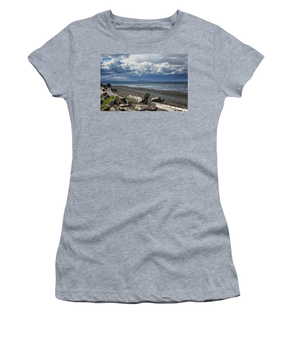 Beach Women's T-Shirt featuring the photograph Columbia Beach by Randy Hall