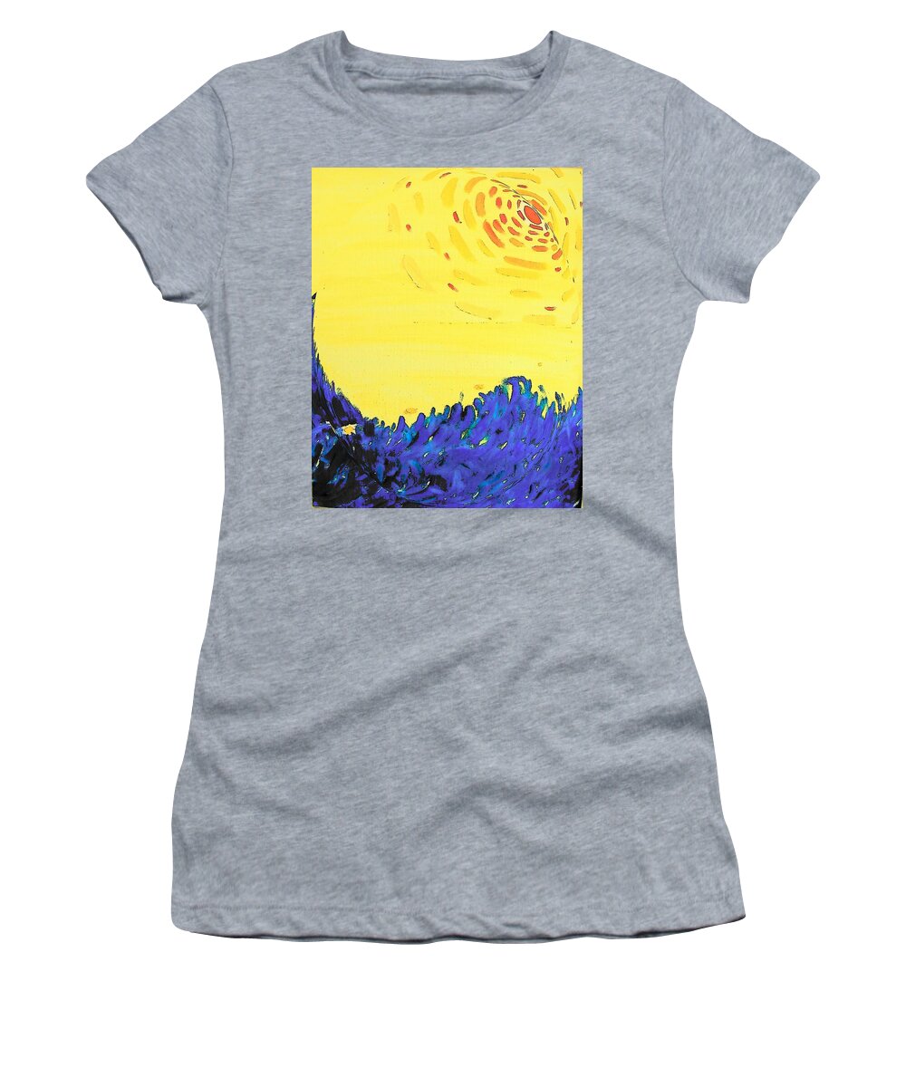 Abstract Women's T-Shirt featuring the painting Comet by Lenore Senior