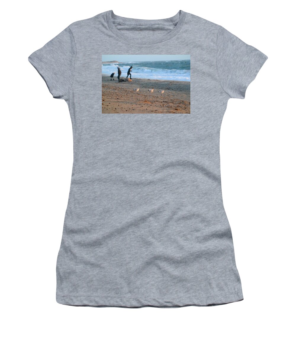 Herring Cove Women's T-Shirt featuring the photograph Coming and Going by Ellen Koplow
