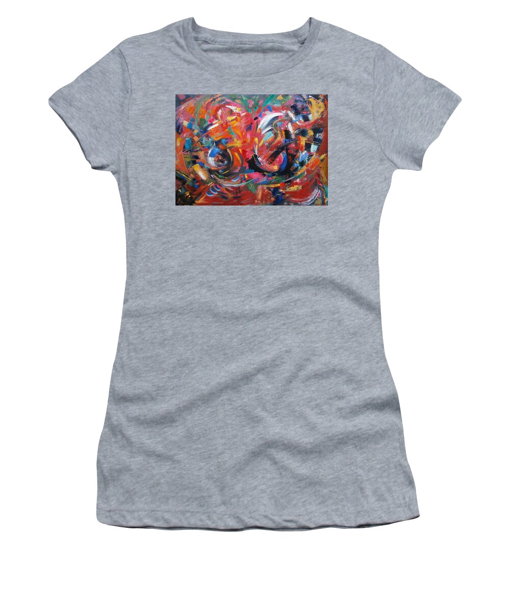 Commotion Women's T-Shirt featuring the painting Committee Action by Gary Coleman