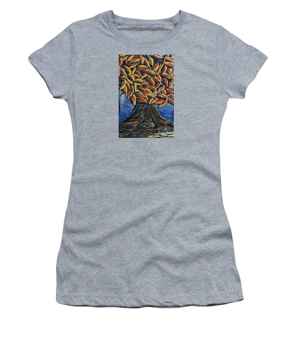 Burning Bush Women's T-Shirt featuring the painting Community Connector by Rebecca Weeks