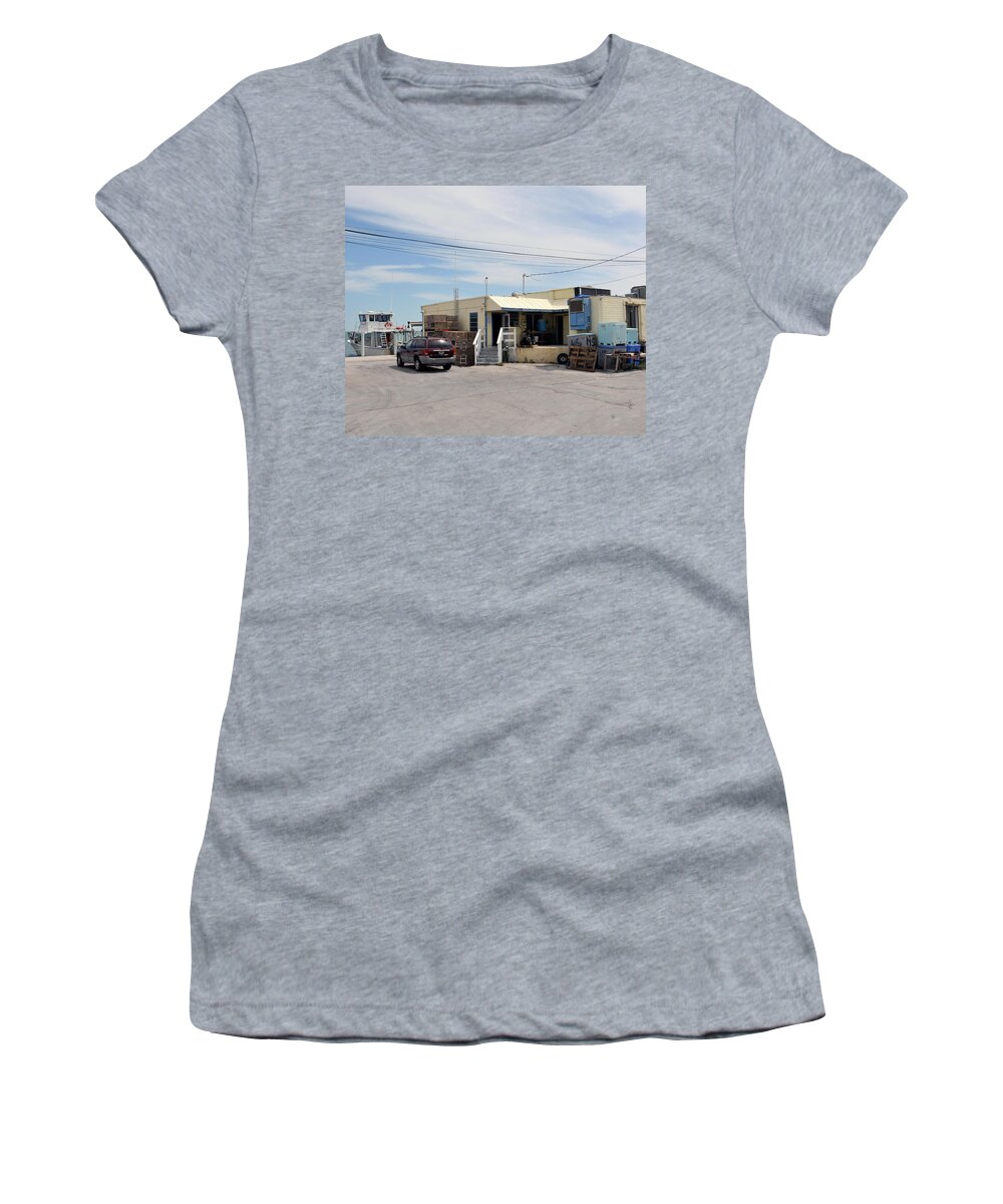 Conchkey Women's T-Shirt featuring the photograph Conch Key Fish House 1 by Ginger Wakem