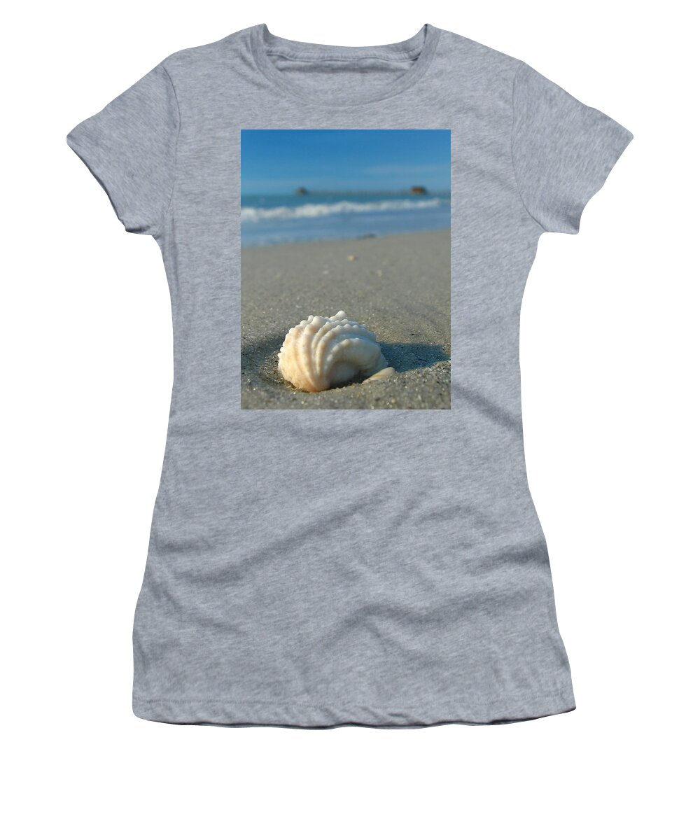 Beach Women's T-Shirt featuring the photograph Conch Shell by Juergen Roth
