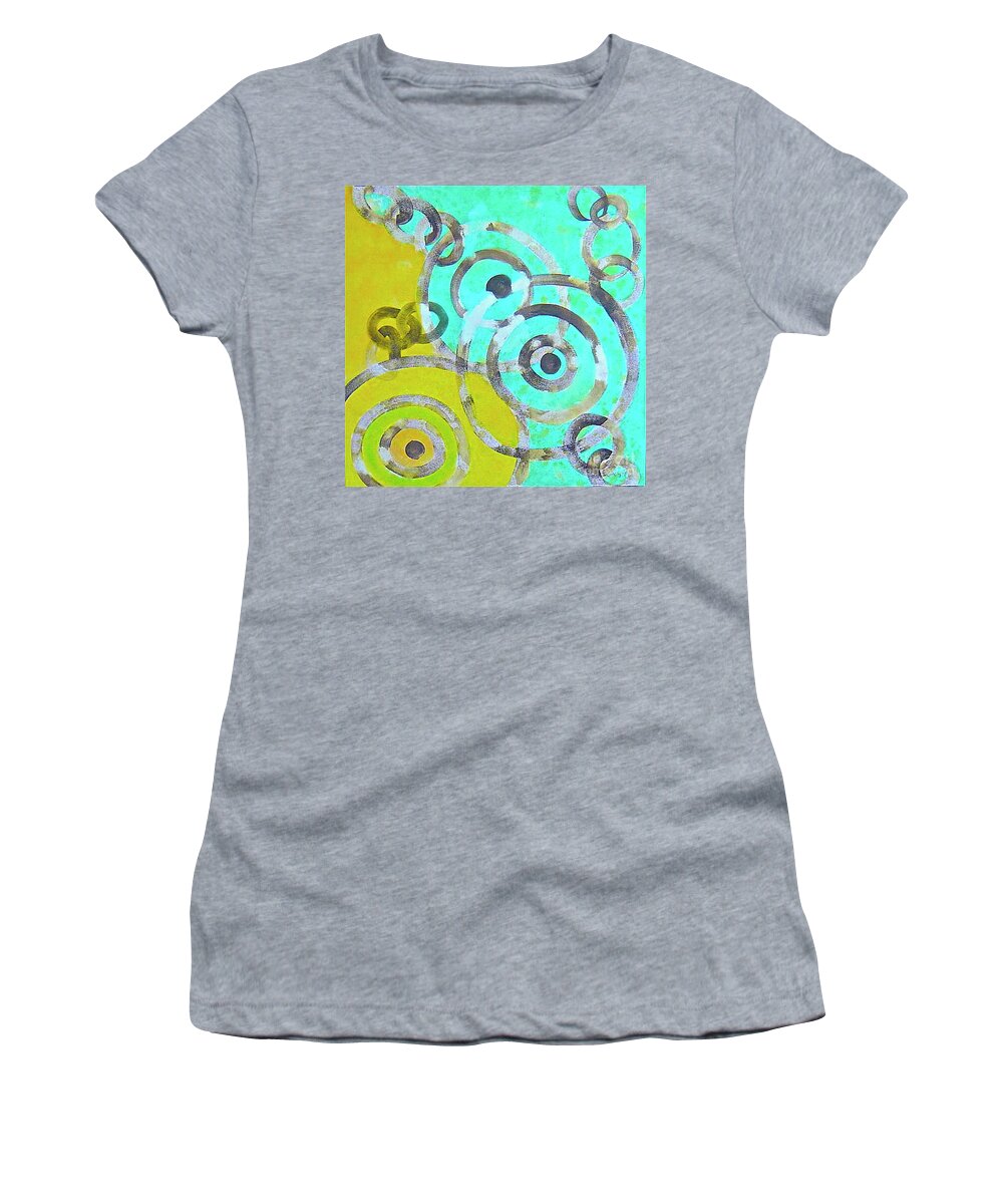 Abstract Women's T-Shirt featuring the painting Connection by Wonju Hulse