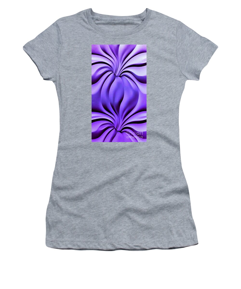 Purple Women's T-Shirt featuring the photograph Contemplation in Purple by Roberta Byram