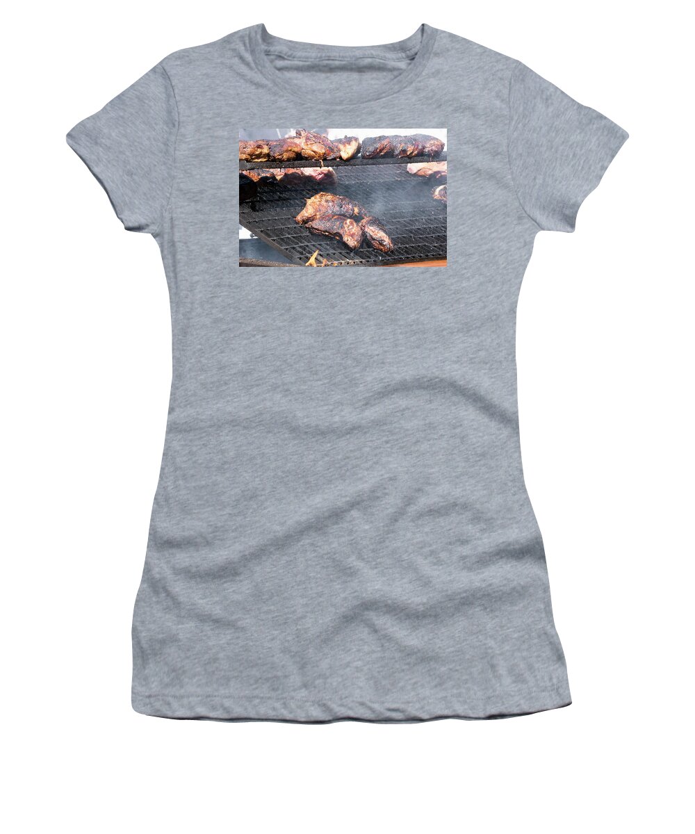 Barbecue Grill Women's T-Shirt featuring the photograph Cook 1 by John Swartz