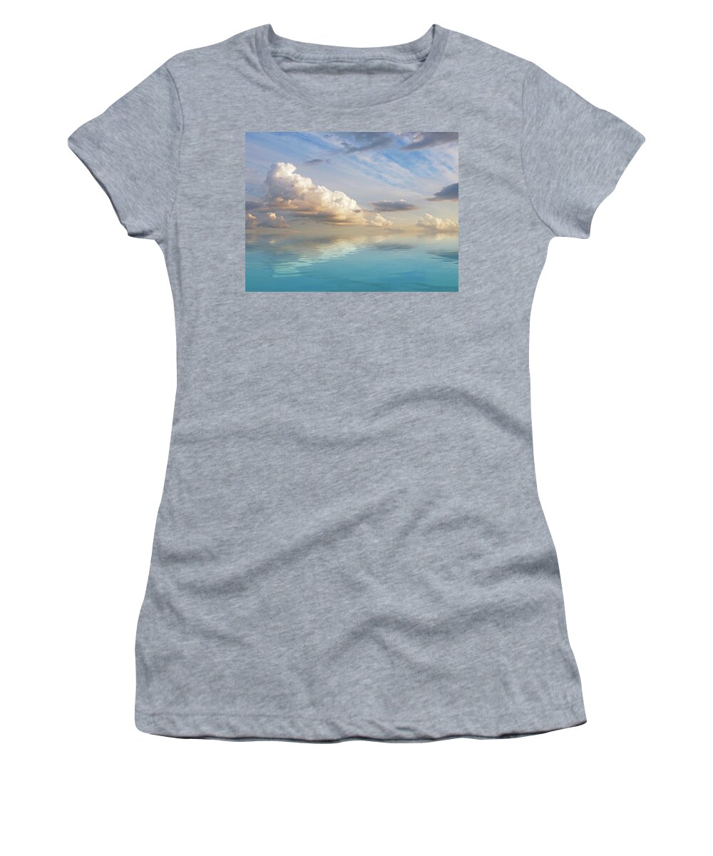 Cloudscape Women's T-Shirt featuring the photograph Cool Reflections by Gill Billington