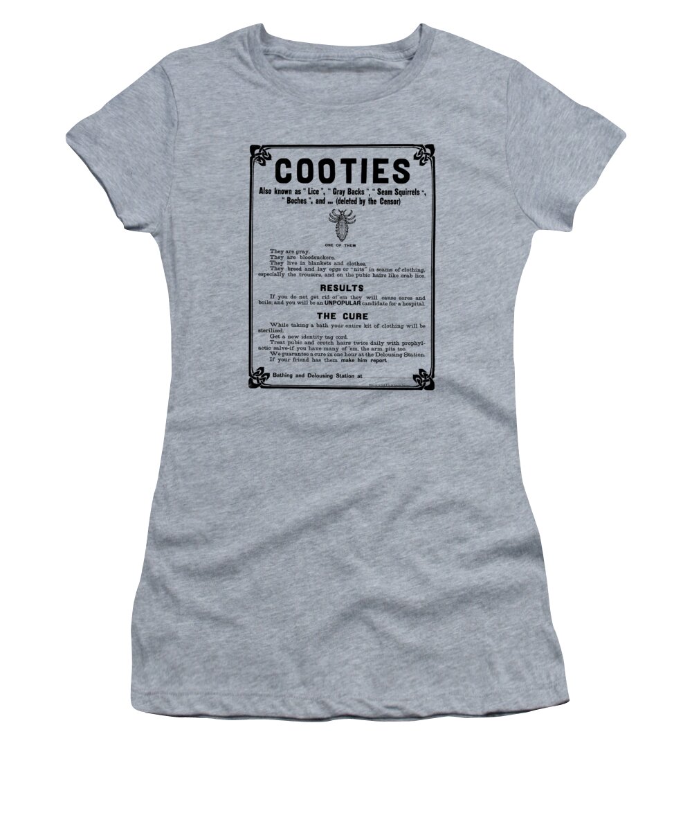 Cootie Warning Poster - Vintage Medical Print Women's T-Shirt by War Is  Hell Store | Pixels