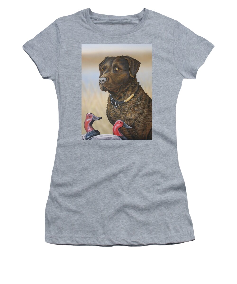 Chessie Women's T-Shirt featuring the painting Copper by Anthony J Padgett